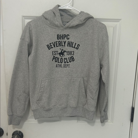 Beverly Hills Polo Club hoodie sweatshirt, size 14 XL light gray pocket - Picture 1 of 5